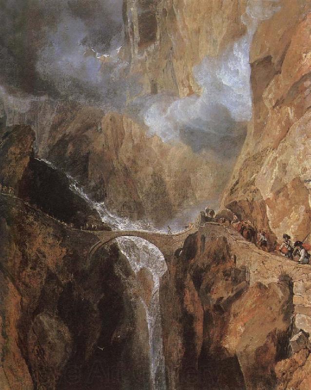 Joseph Mallord William Turner Bridge Norge oil painting art